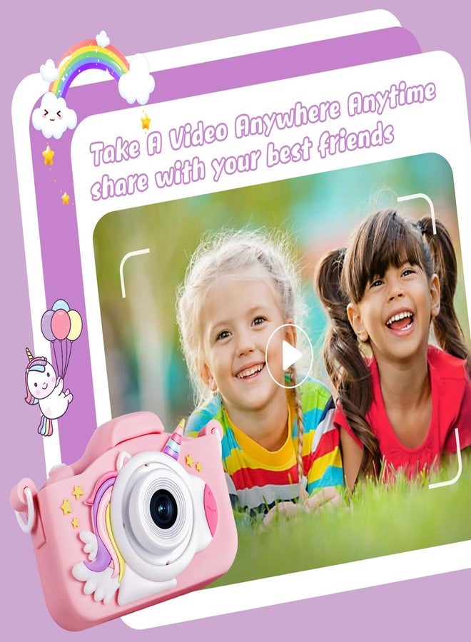 KIZJORYA X5 Kids Digital Camera, Pink, Unisex, 32GB SD Card, 8X Digital Zoom, Auto Focus, Cute Frames, Film Filters, Easy to Use, Durable Design - Image 4